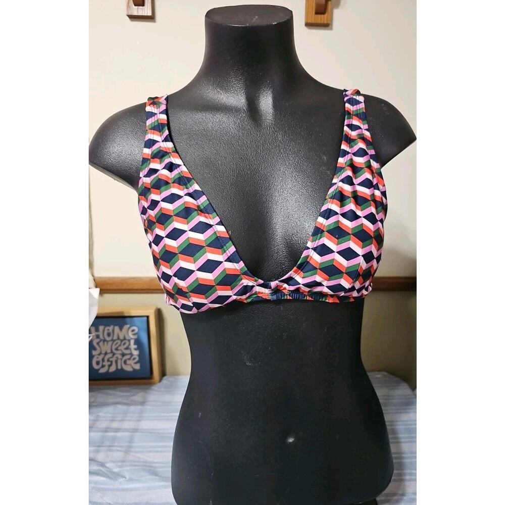Modcloth Geometric Print Bikini Top Size Medium